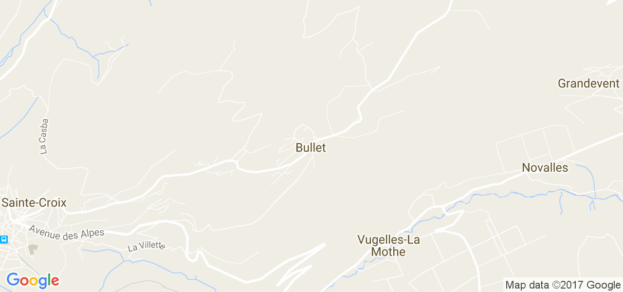 map de la ville de Bullet