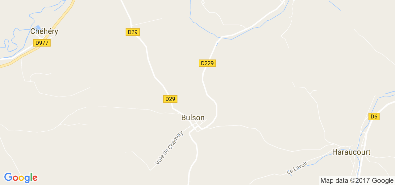 map de la ville de Bulson