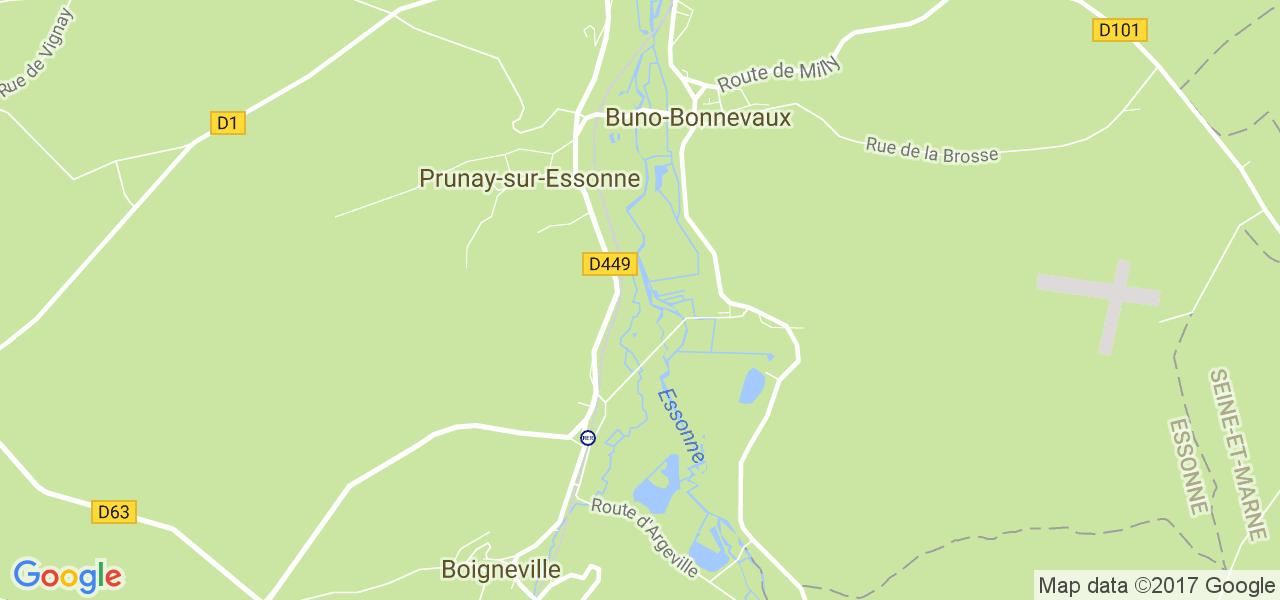 map de la ville de Buno-Bonnevaux