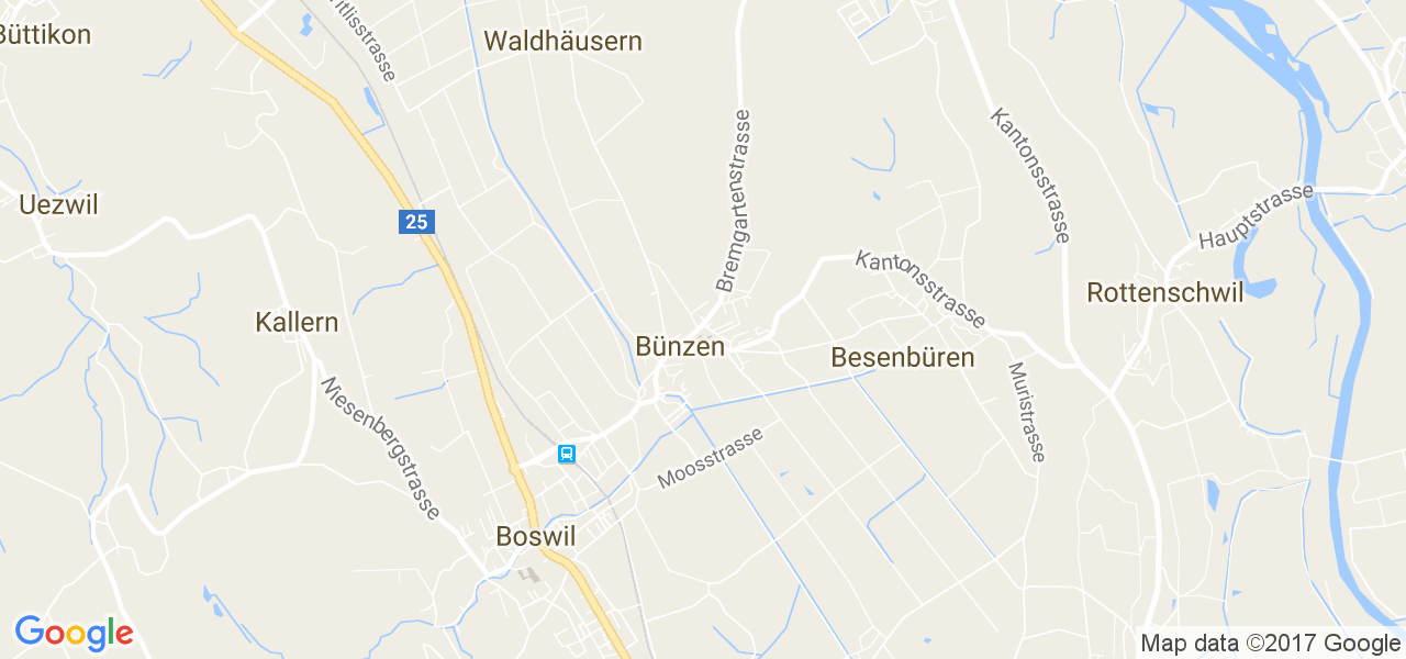 map de la ville de Bünzen