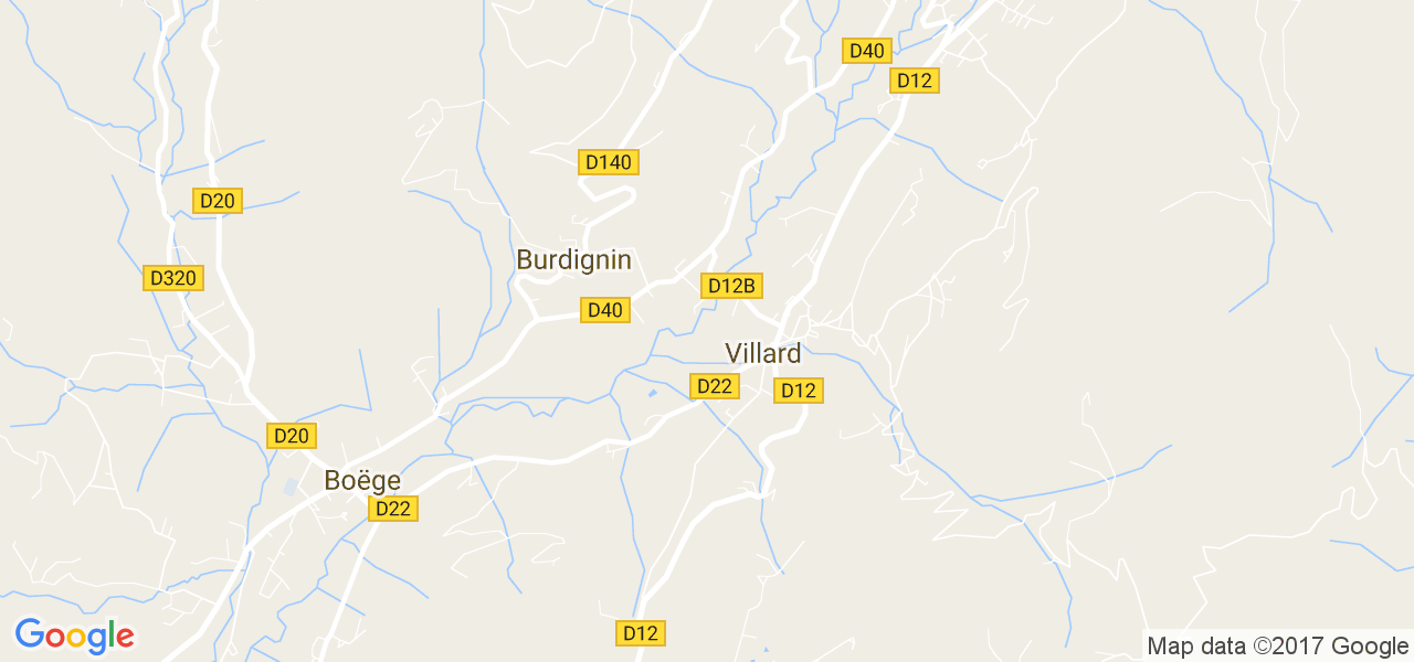 map de la ville de Burdignin