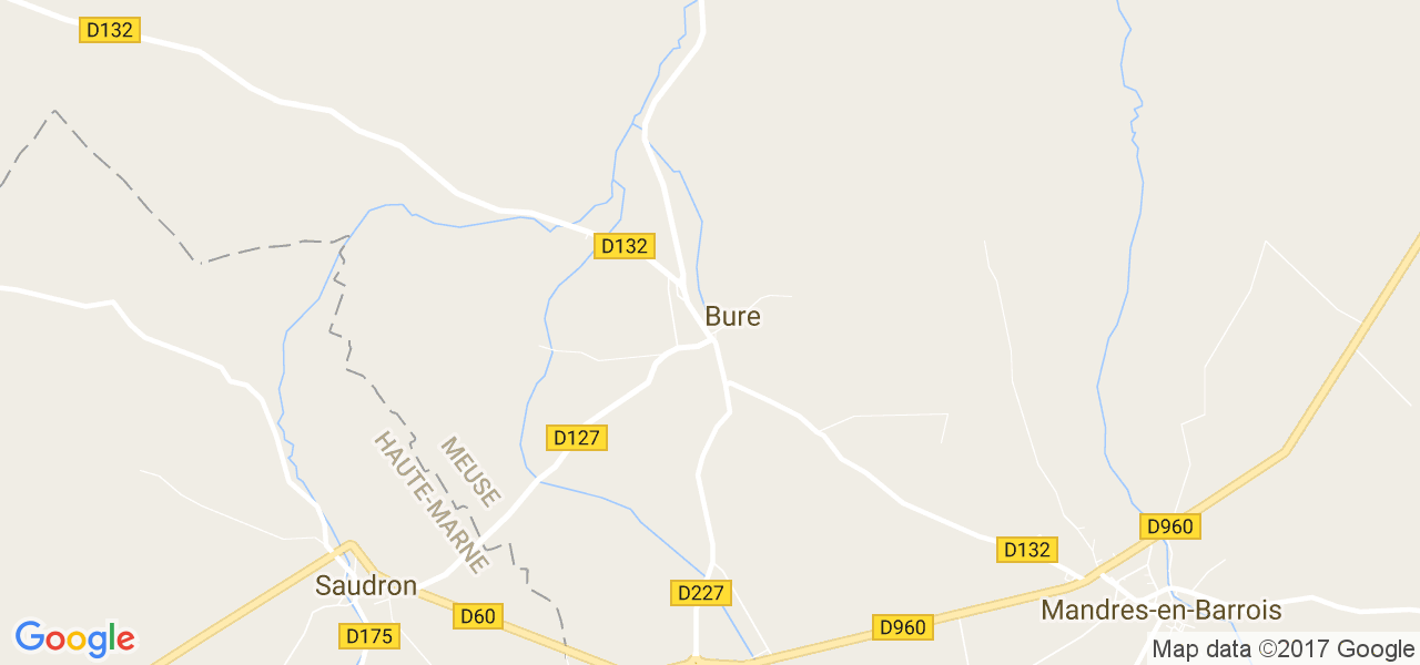 map de la ville de Bure