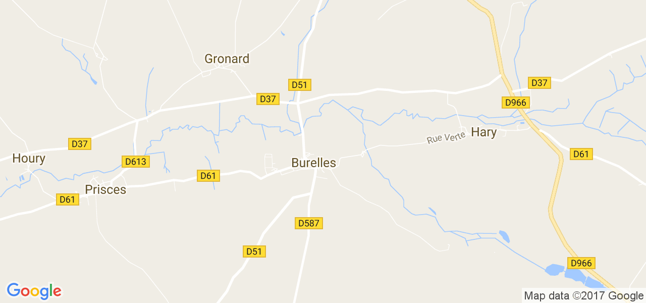 map de la ville de Burelles