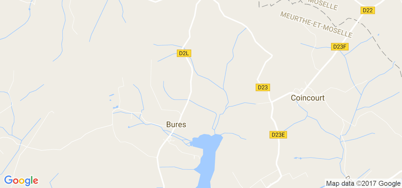 map de la ville de Bures