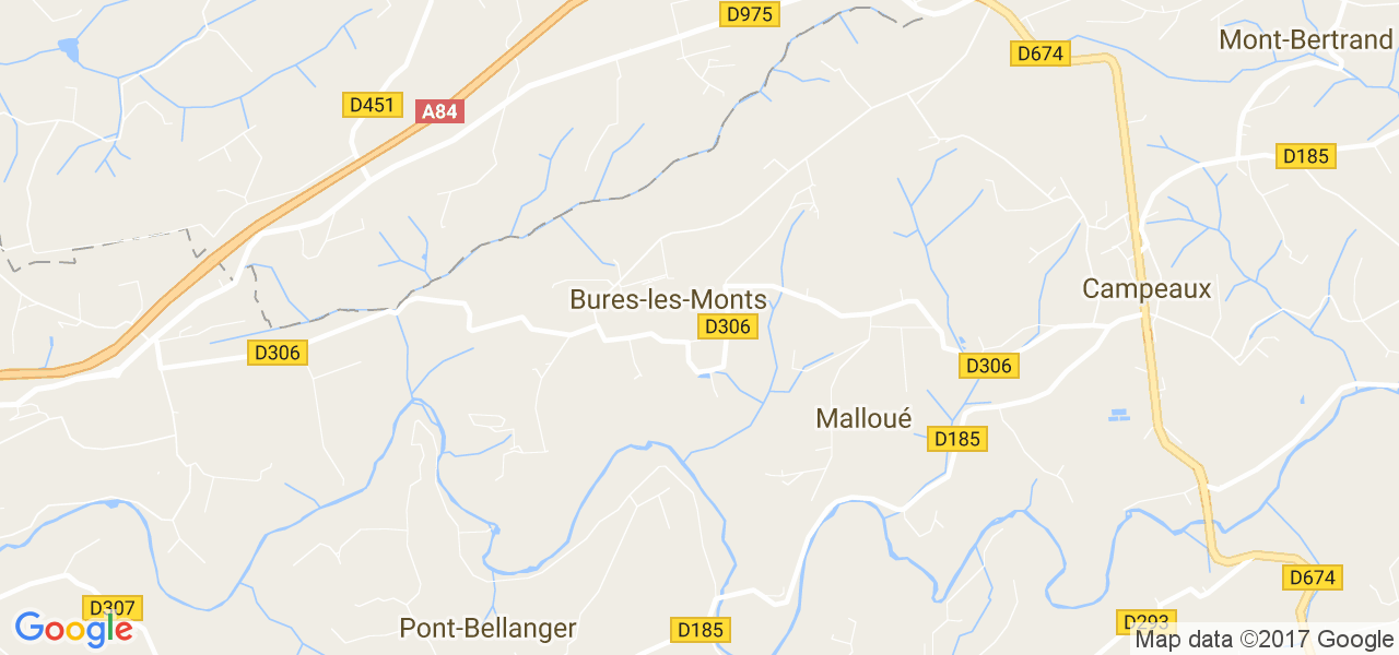 map de la ville de Bures-les-Monts