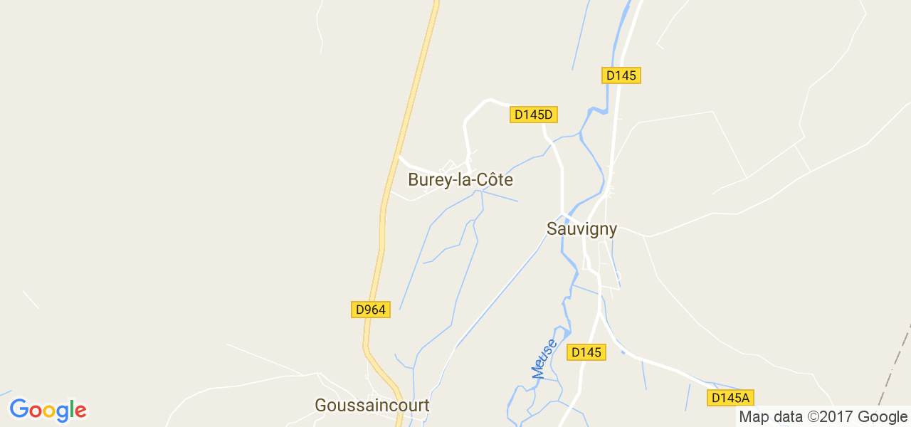 map de la ville de Burey-la-Côte