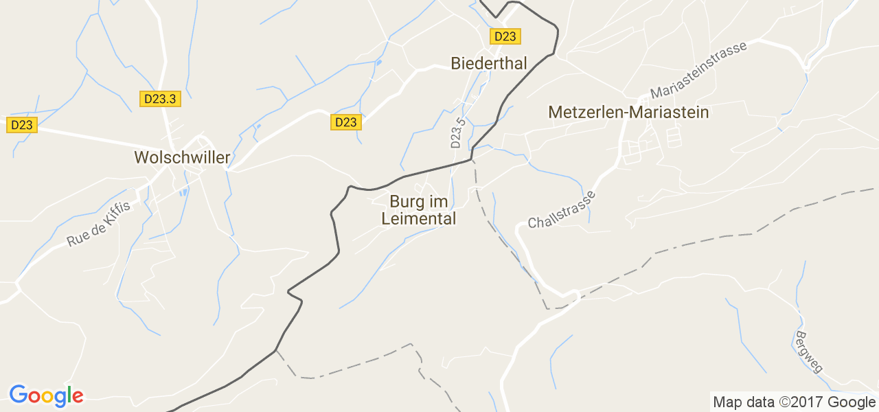 map de la ville de Burg im Leimental