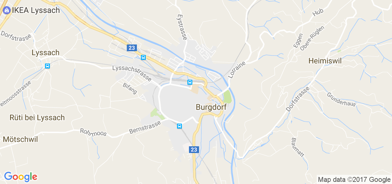 map de la ville de Burgdorf