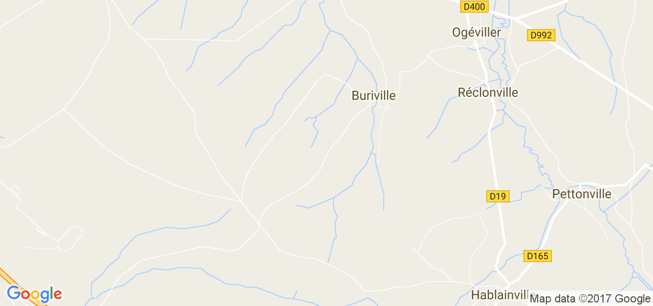 map de la ville de Buriville