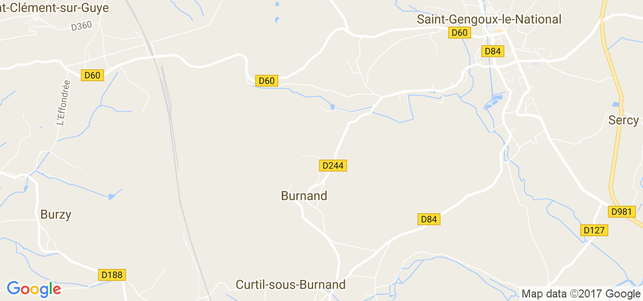 map de la ville de Burnand