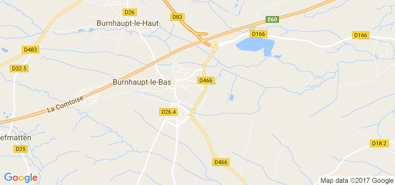 map de la ville de Burnhaupt-le-Bas