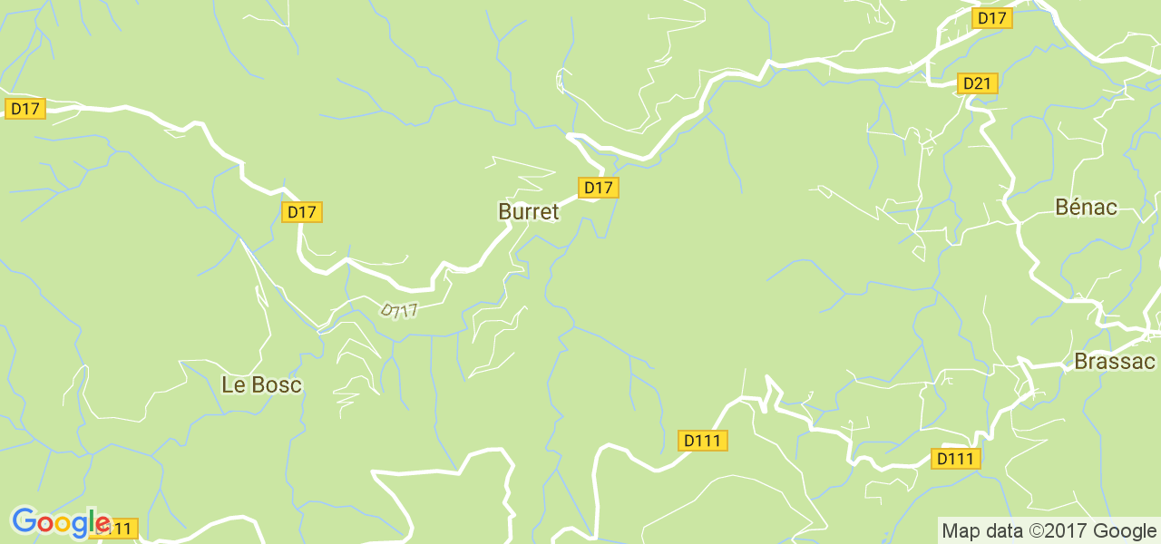 map de la ville de Burret