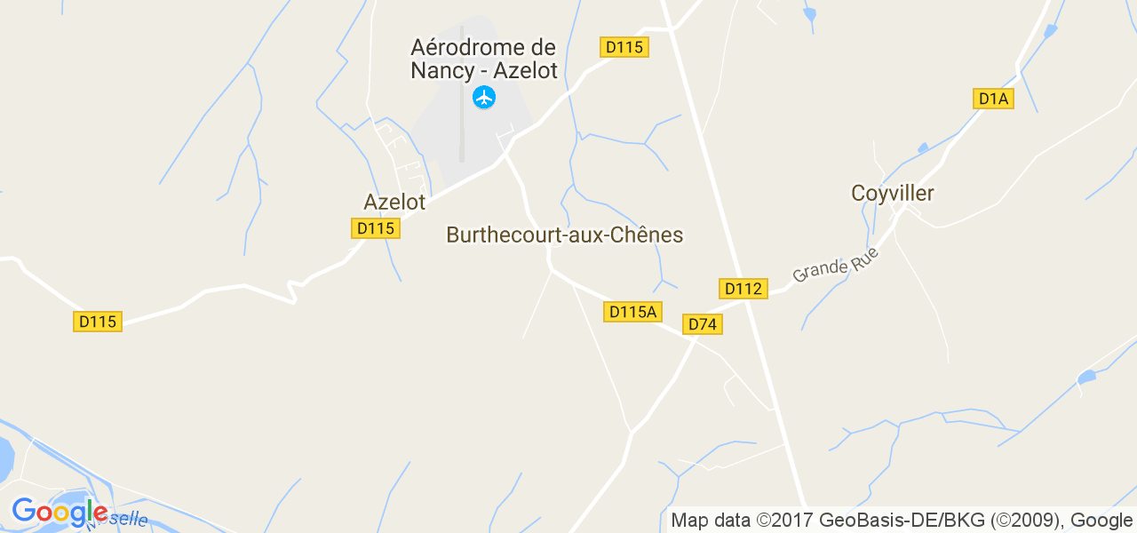 map de la ville de Burthecourt-aux-Chênes