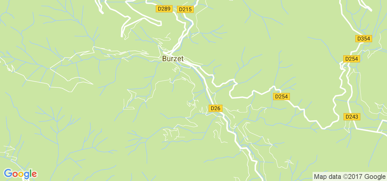 map de la ville de Burzet