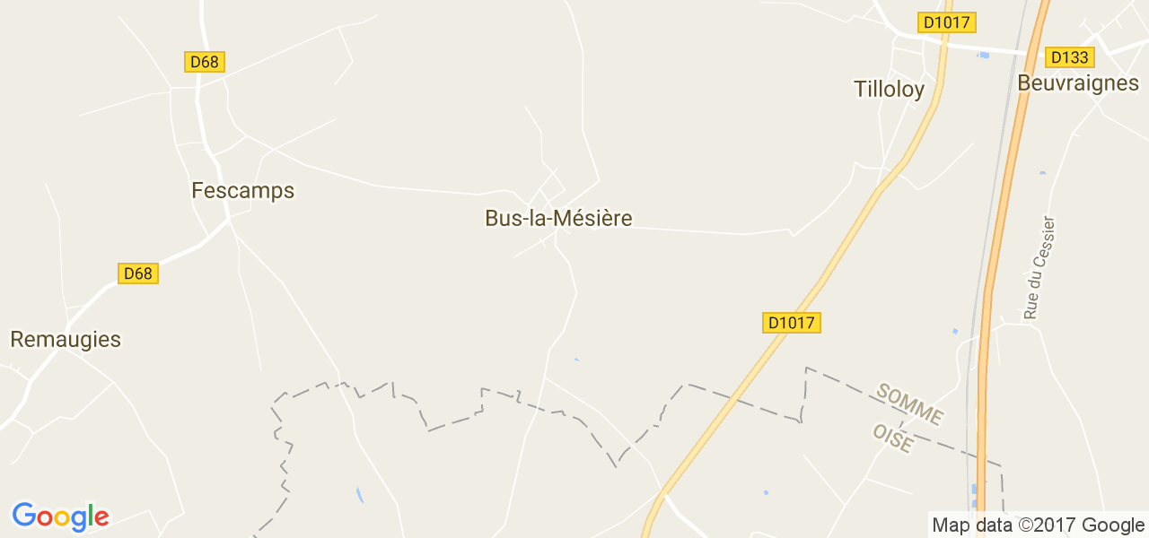 map de la ville de Bus-la-Mésière