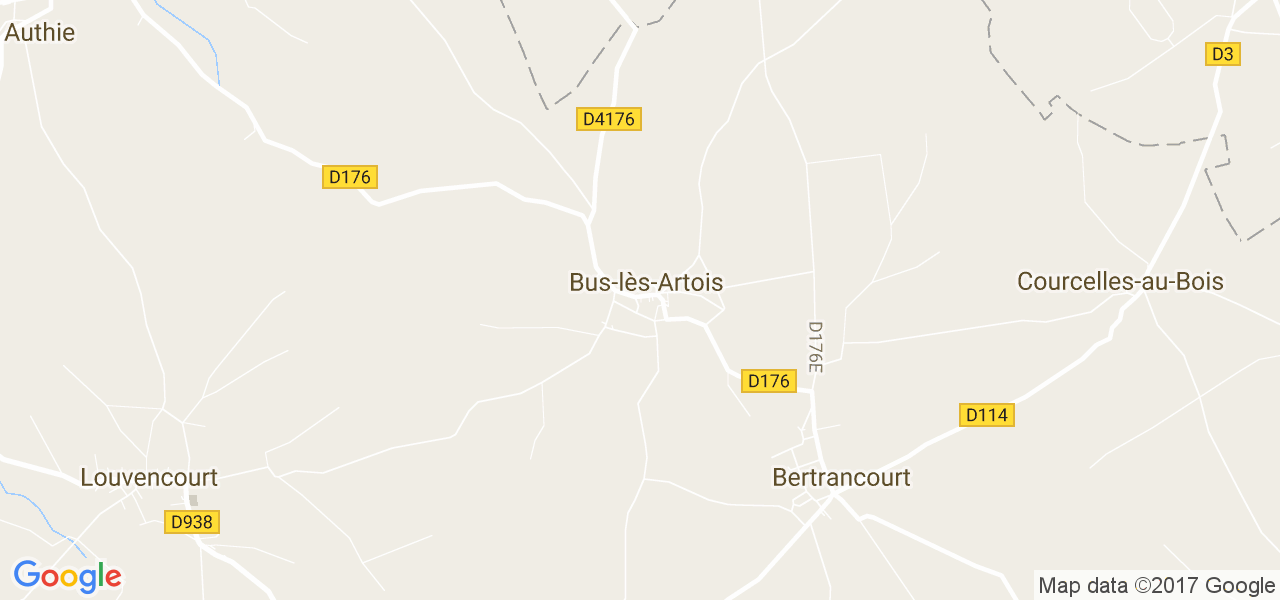 map de la ville de Bus-lès-Artois