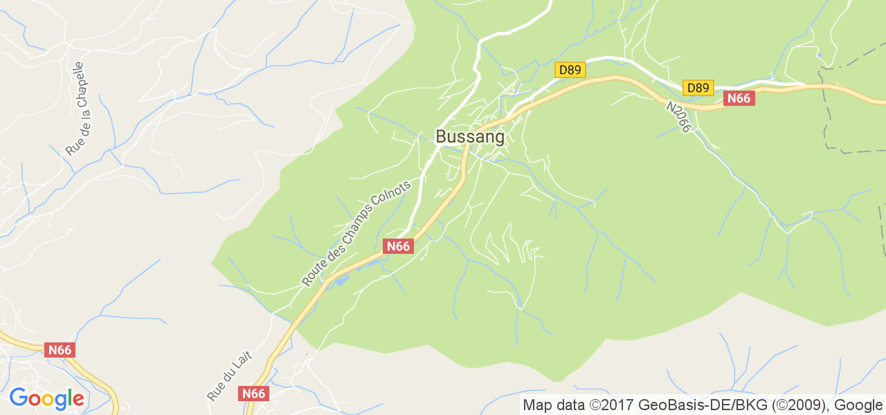 map de la ville de Bussang