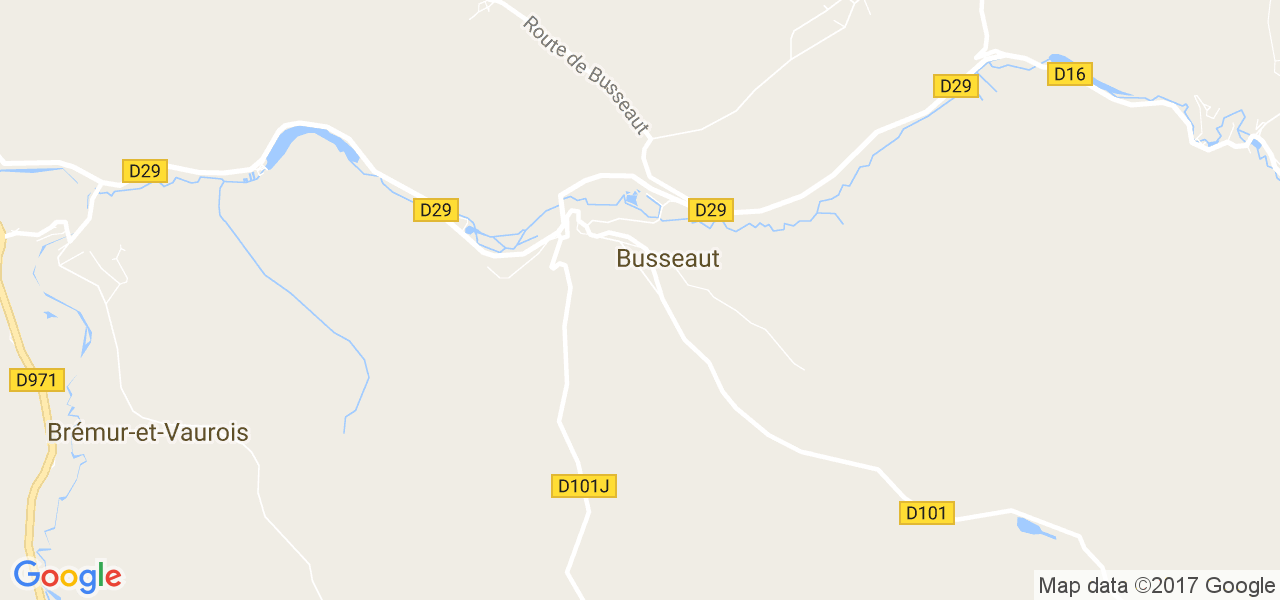 map de la ville de Busseaut