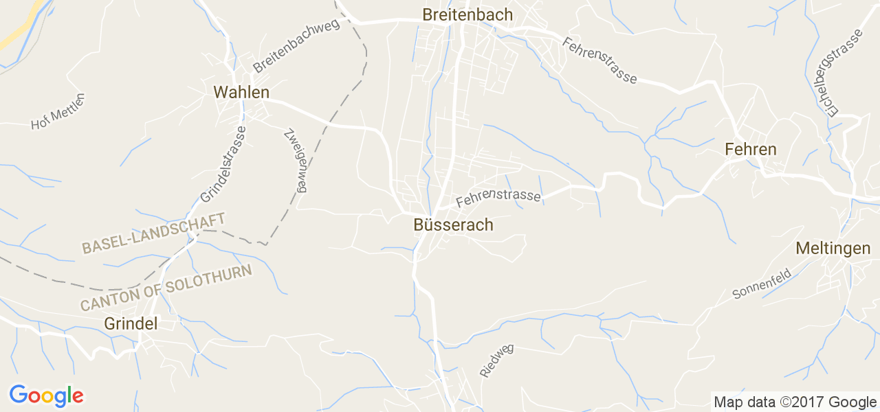 map de la ville de Büsserach