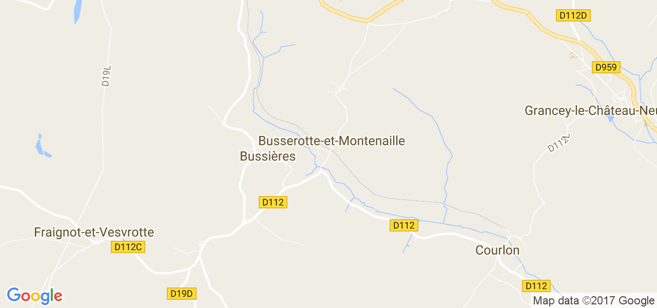 map de la ville de Busserotte-et-Montenaille