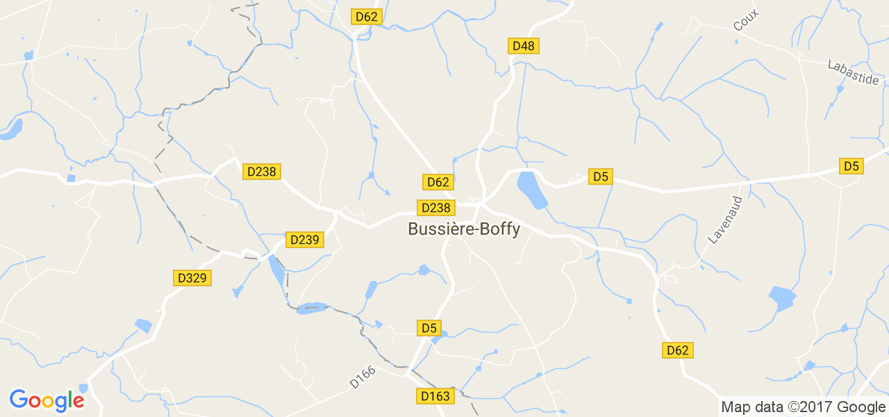 map de la ville de Bussière-Boffy