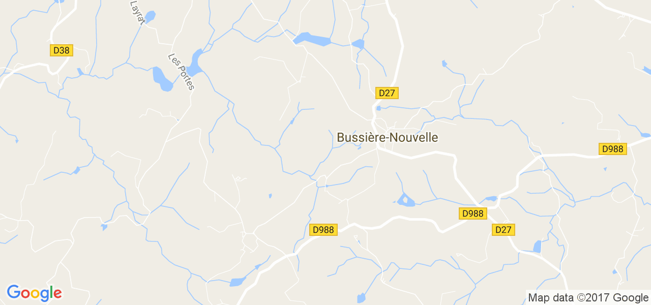 map de la ville de Bussière-Nouvelle