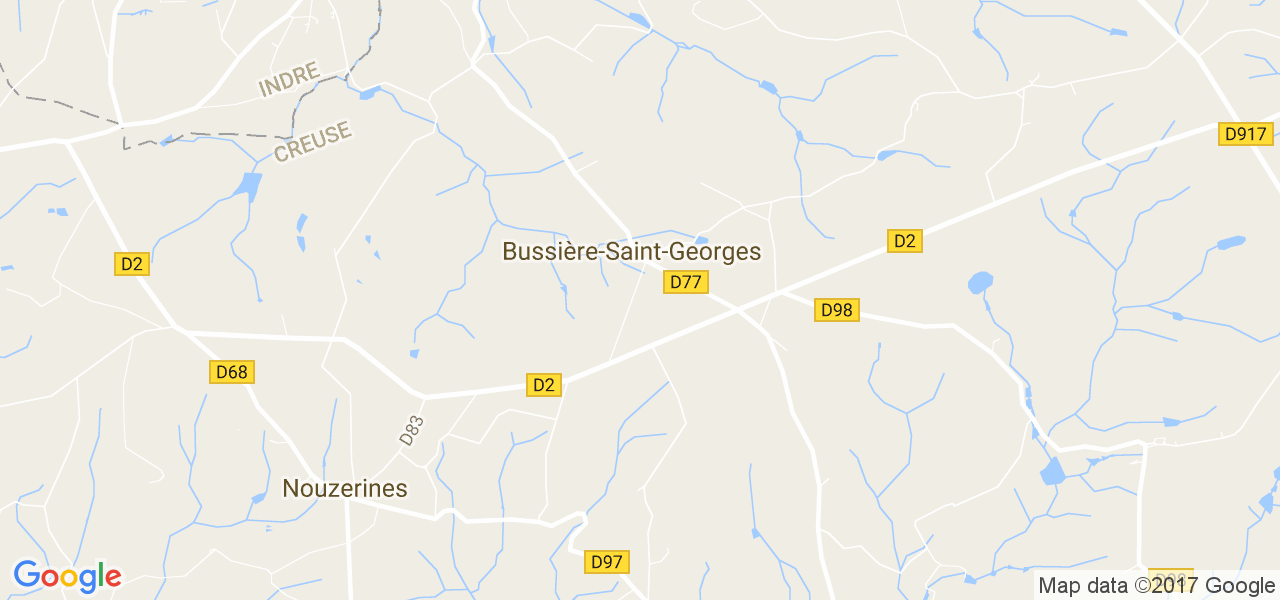 map de la ville de Bussière-Saint-Georges