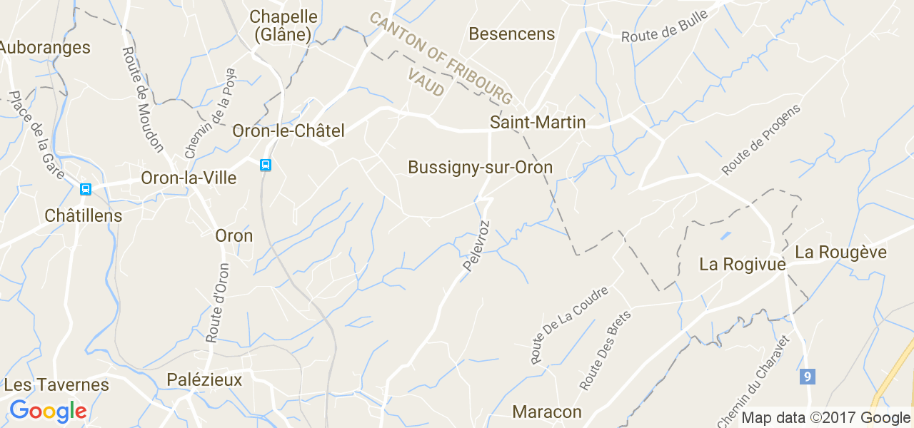 map de la ville de Bussigny