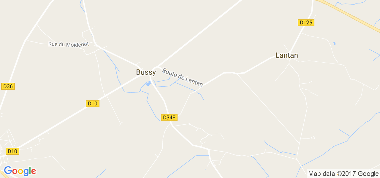 map de la ville de Bussy