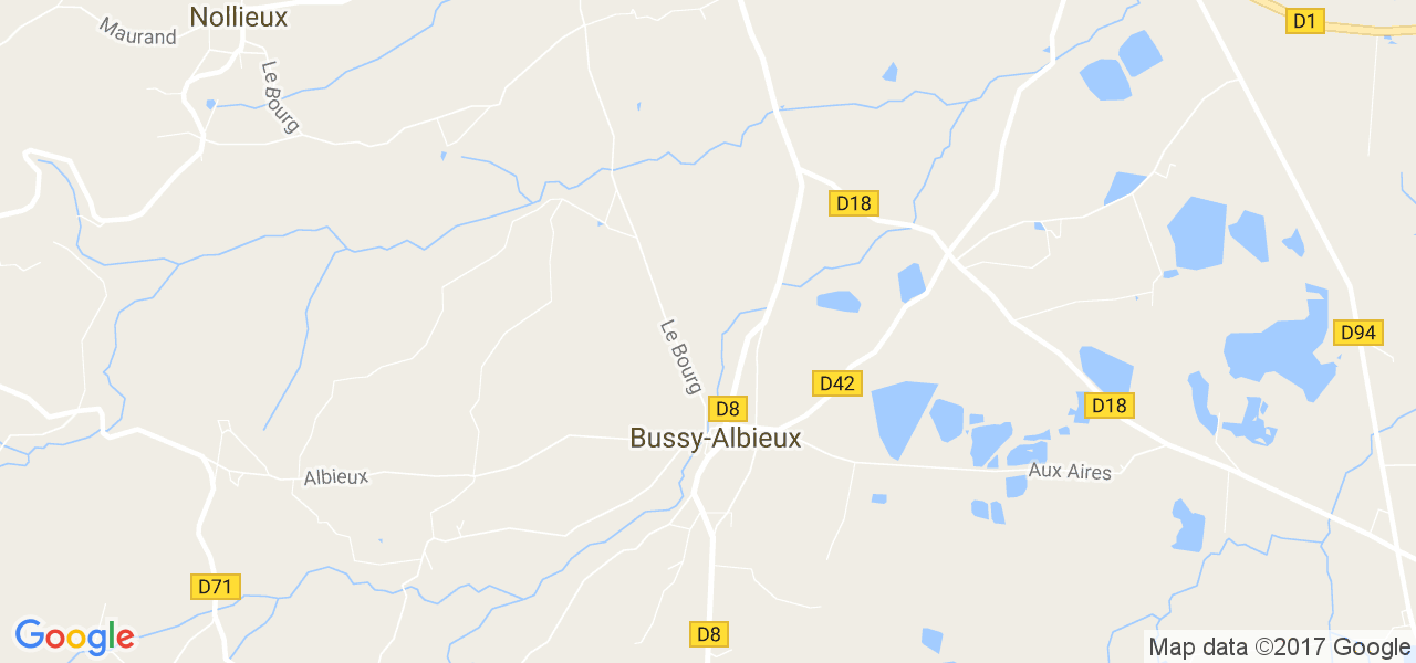 map de la ville de Bussy-Albieux