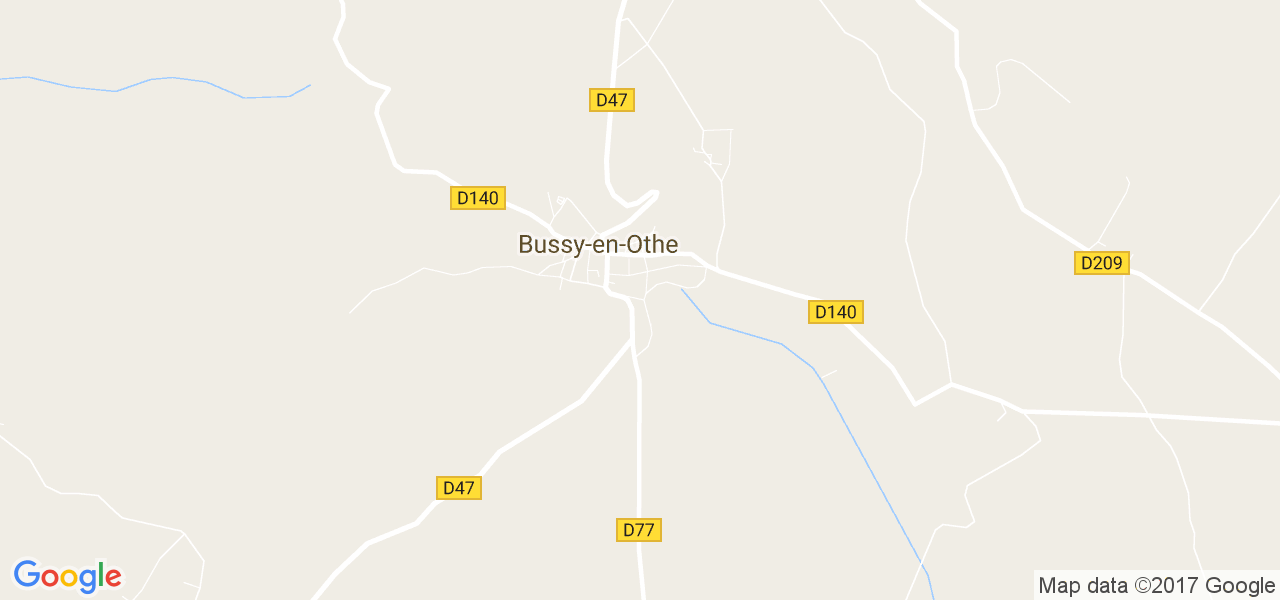 map de la ville de Bussy-en-Othe