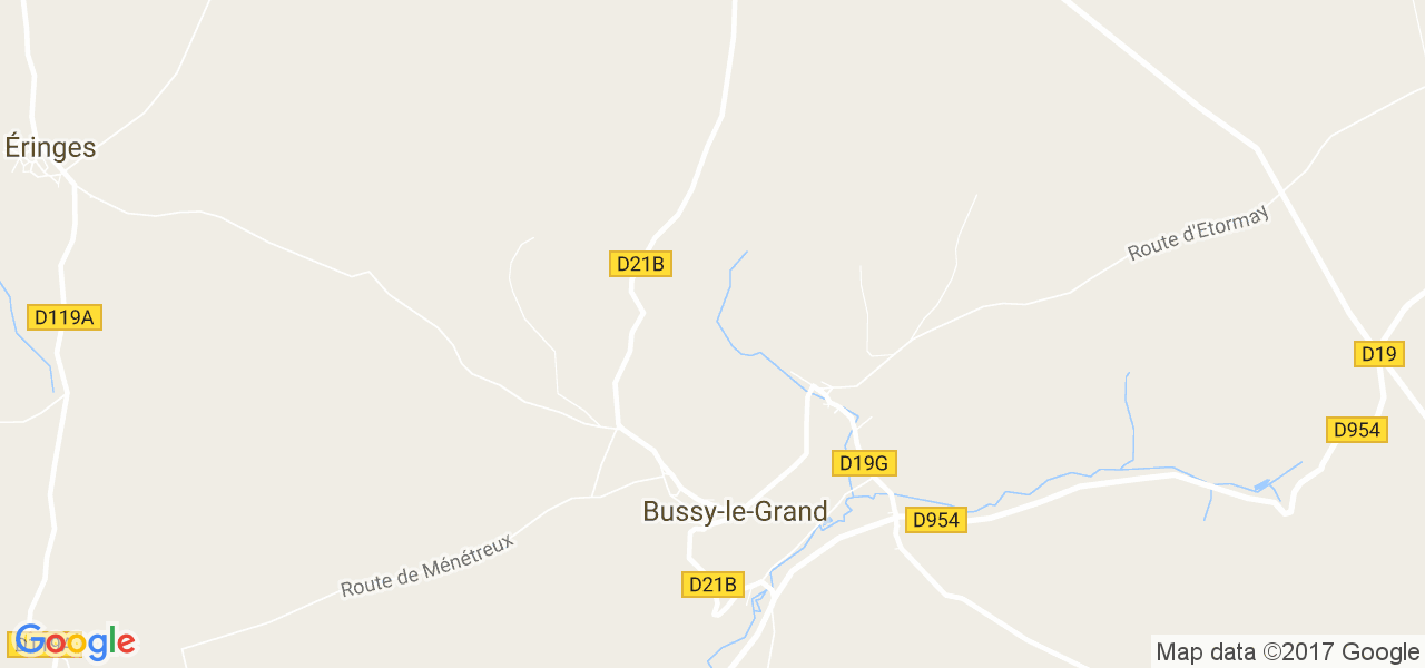 map de la ville de Bussy-le-Grand