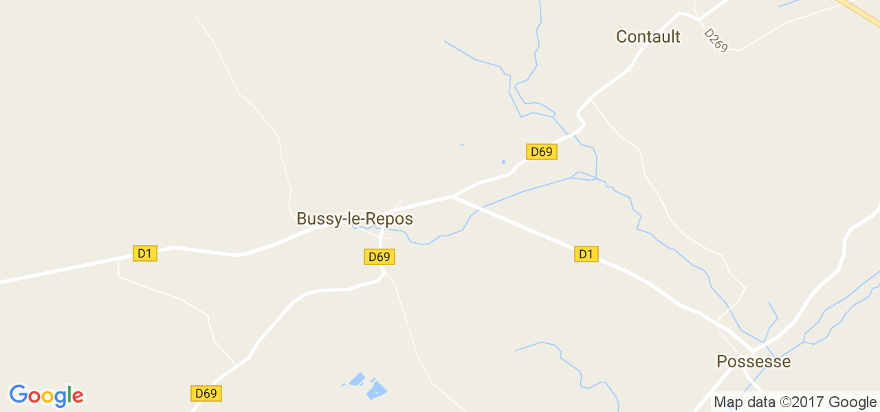 map de la ville de Bussy-le-Repos