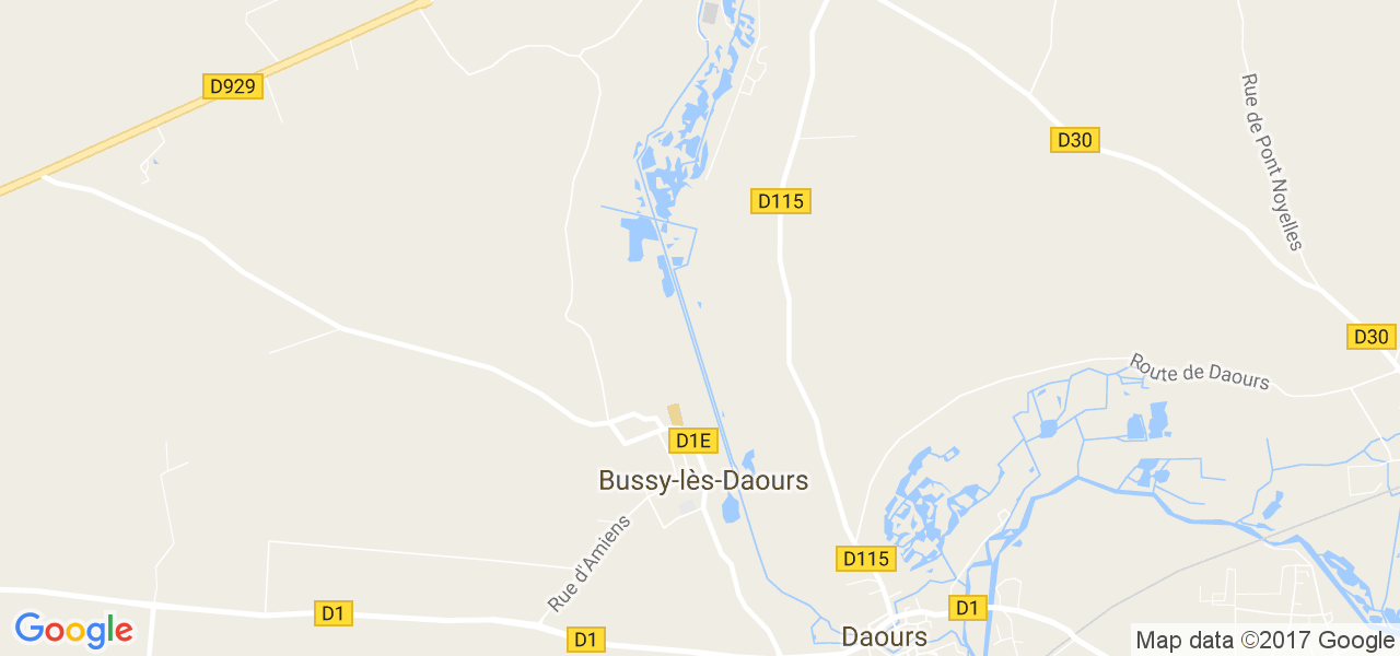 map de la ville de Bussy-lès-Daours