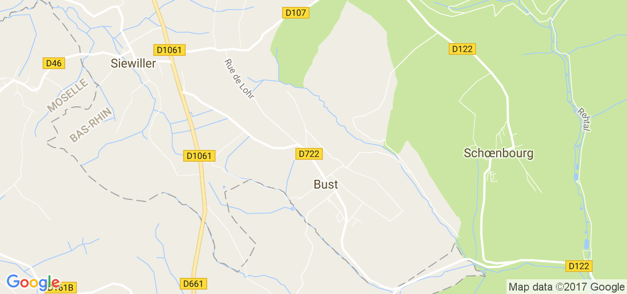 map de la ville de Bust