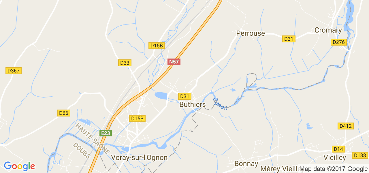 map de la ville de Buthiers