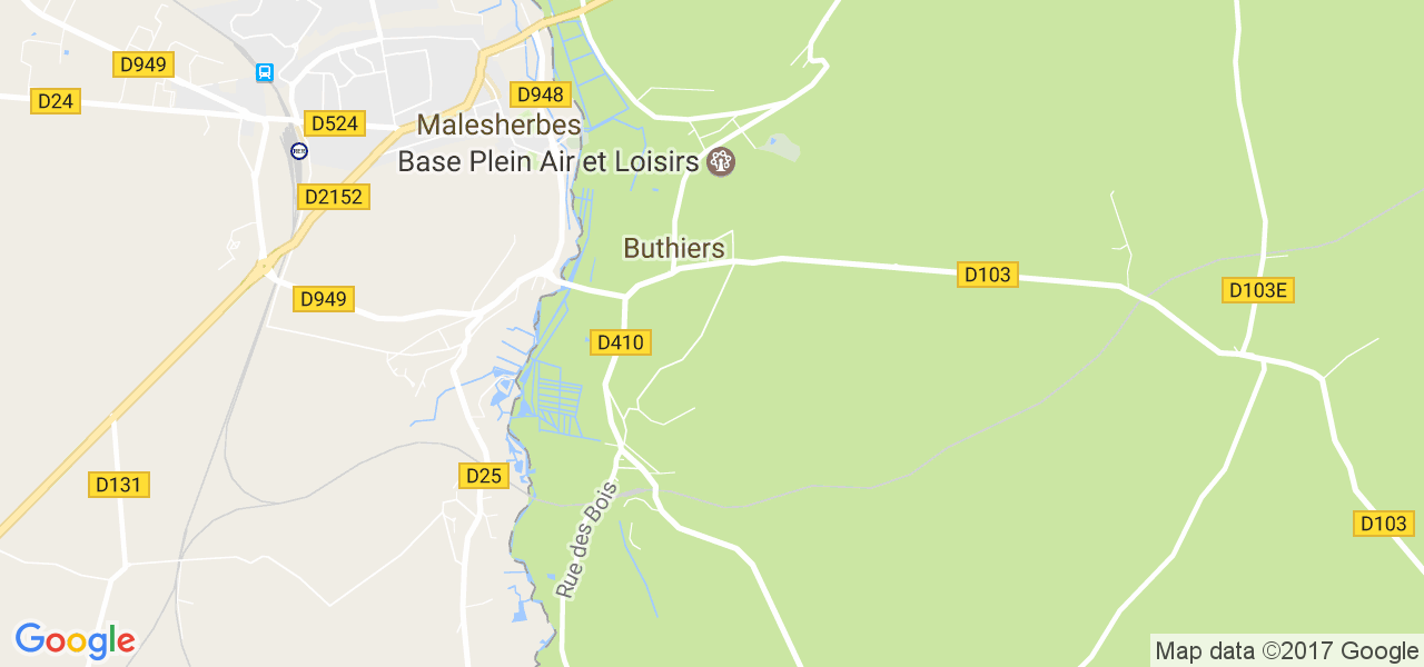 map de la ville de Buthiers