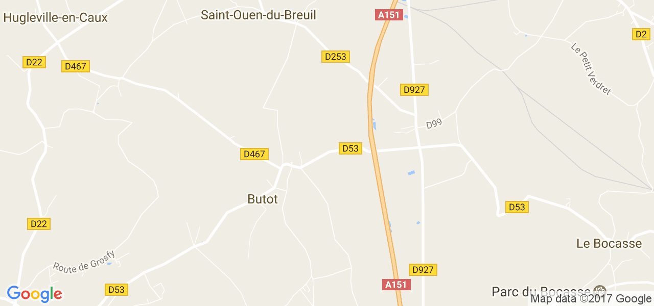 map de la ville de Butot