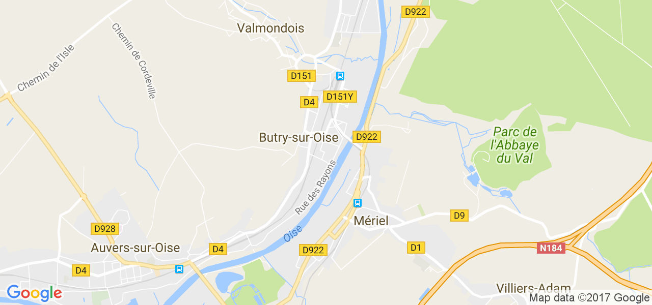 map de la ville de Butry-sur-Oise