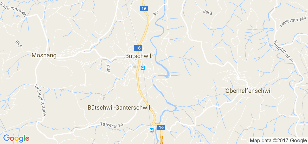 map de la ville de Bütschwil-Ganterschwil