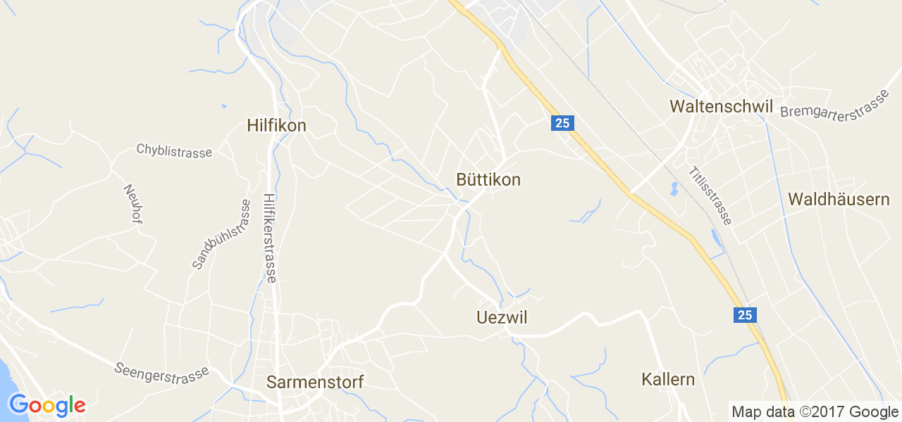 map de la ville de Büttikon