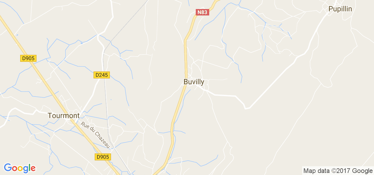 map de la ville de Buvilly