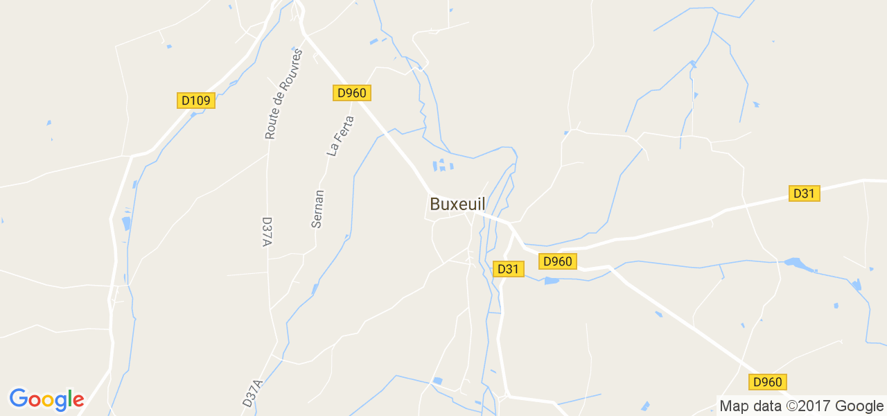 map de la ville de Buxeuil