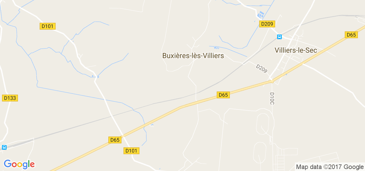 map de la ville de Buxières-lès-Villiers