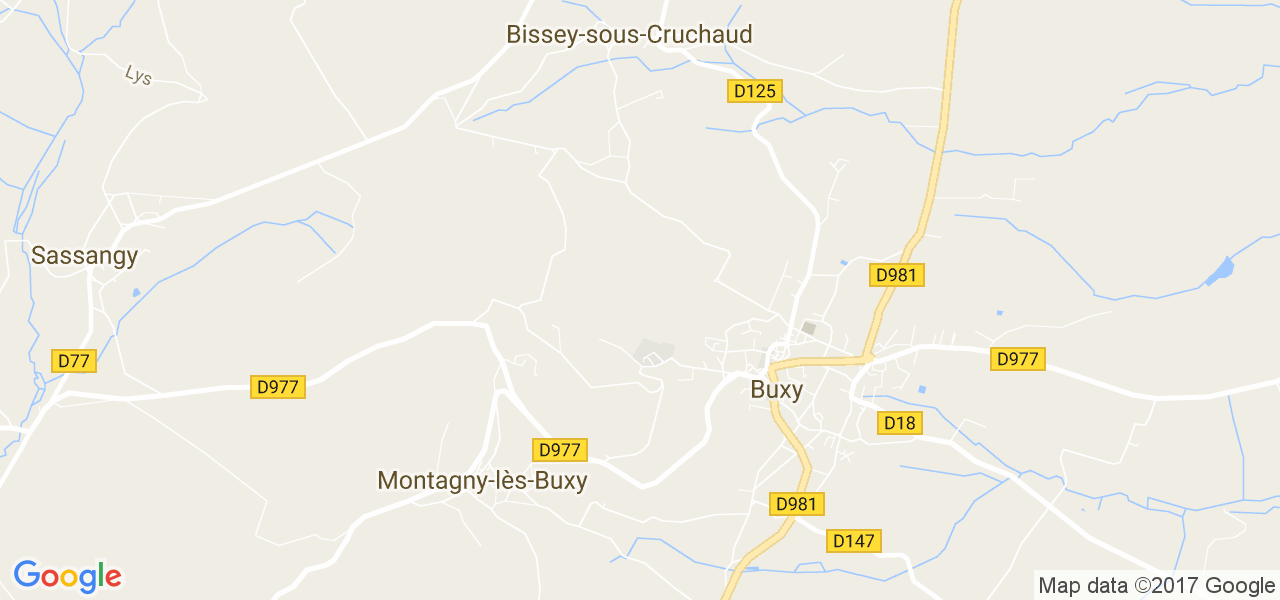 map de la ville de Buxy