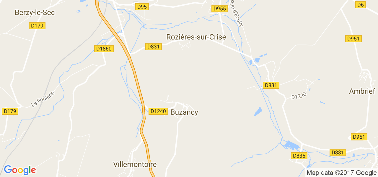 map de la ville de Buzancy