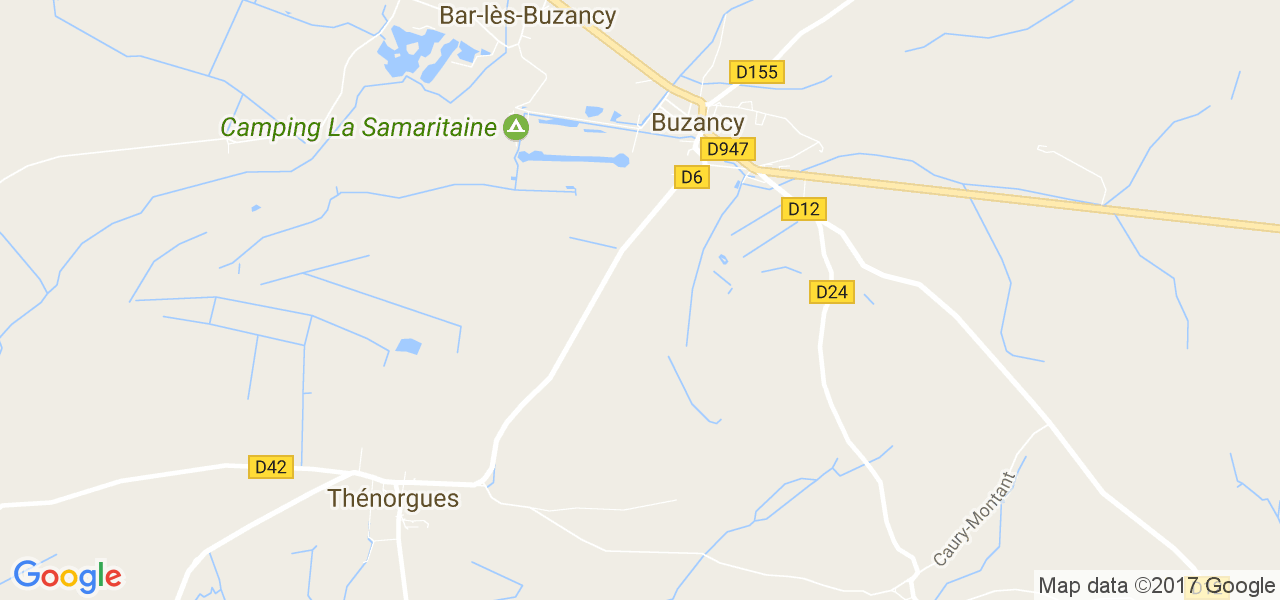 map de la ville de Buzancy