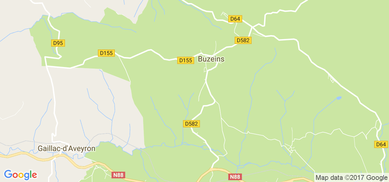 map de la ville de Buzeins