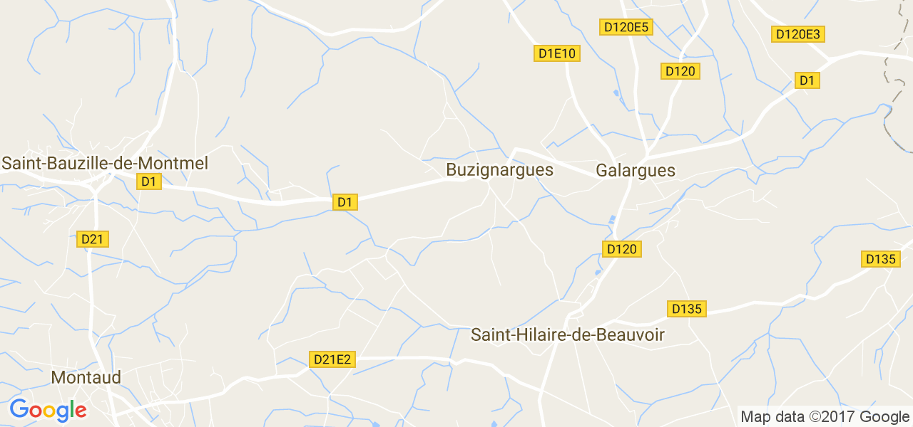 map de la ville de Buzignargues