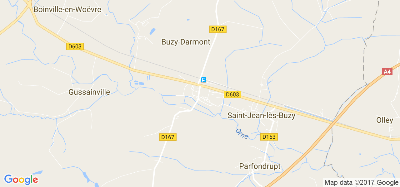 map de la ville de Buzy-Darmont